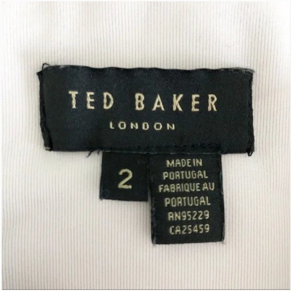 Ted Baker pink green black white Seenaa Floral Bodycon Dress size 2 - Picture 11 of 15